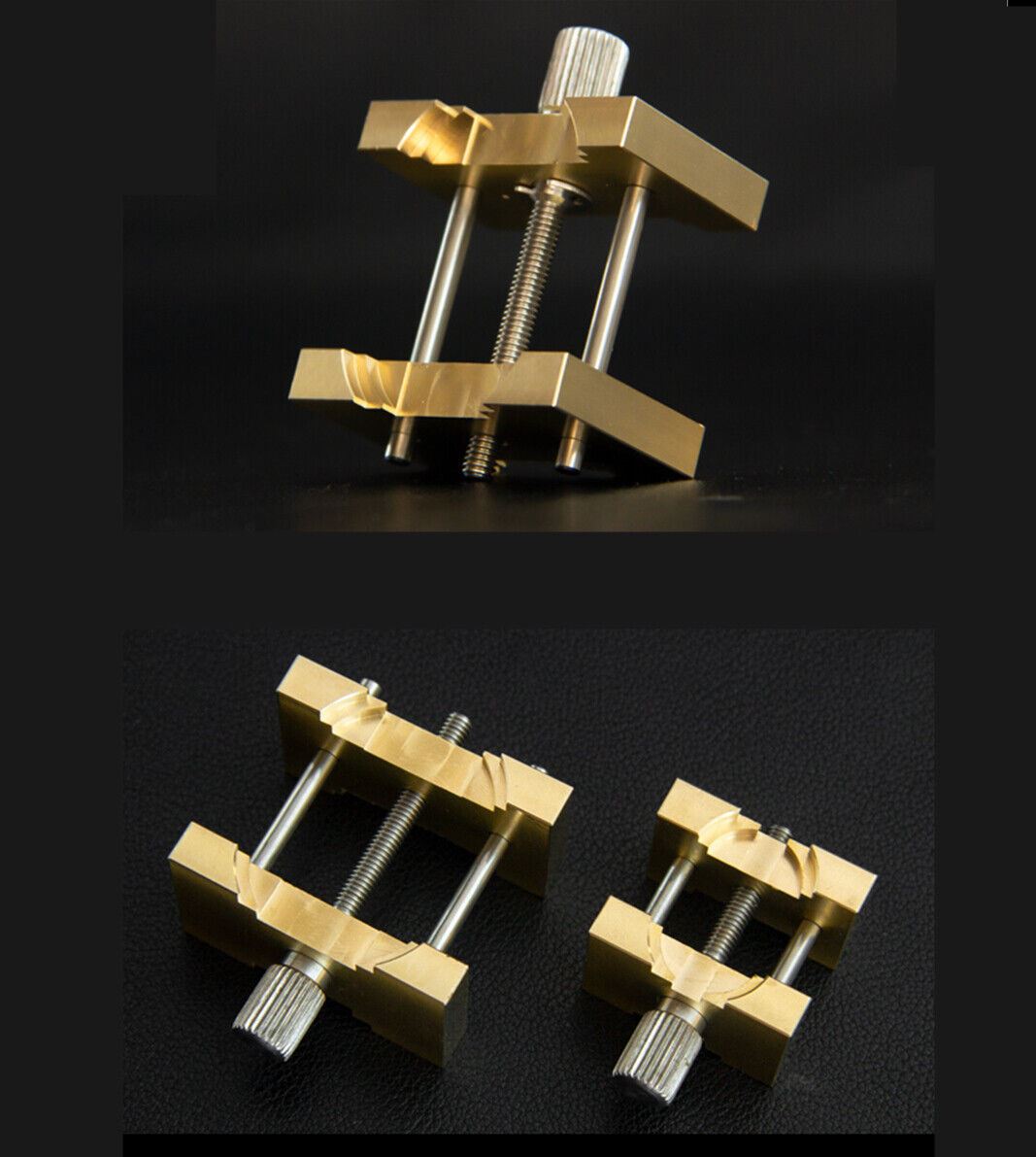 Copper reversible movement holder clamp for watch repair, model 4040/4039, durable and precise tool.