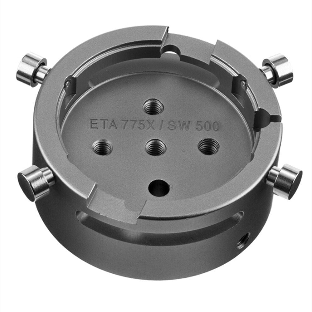 Chinese Stainless Steel watch movement holder for 7750, 7751, 7753, 7752 SW500 models, durable tool.