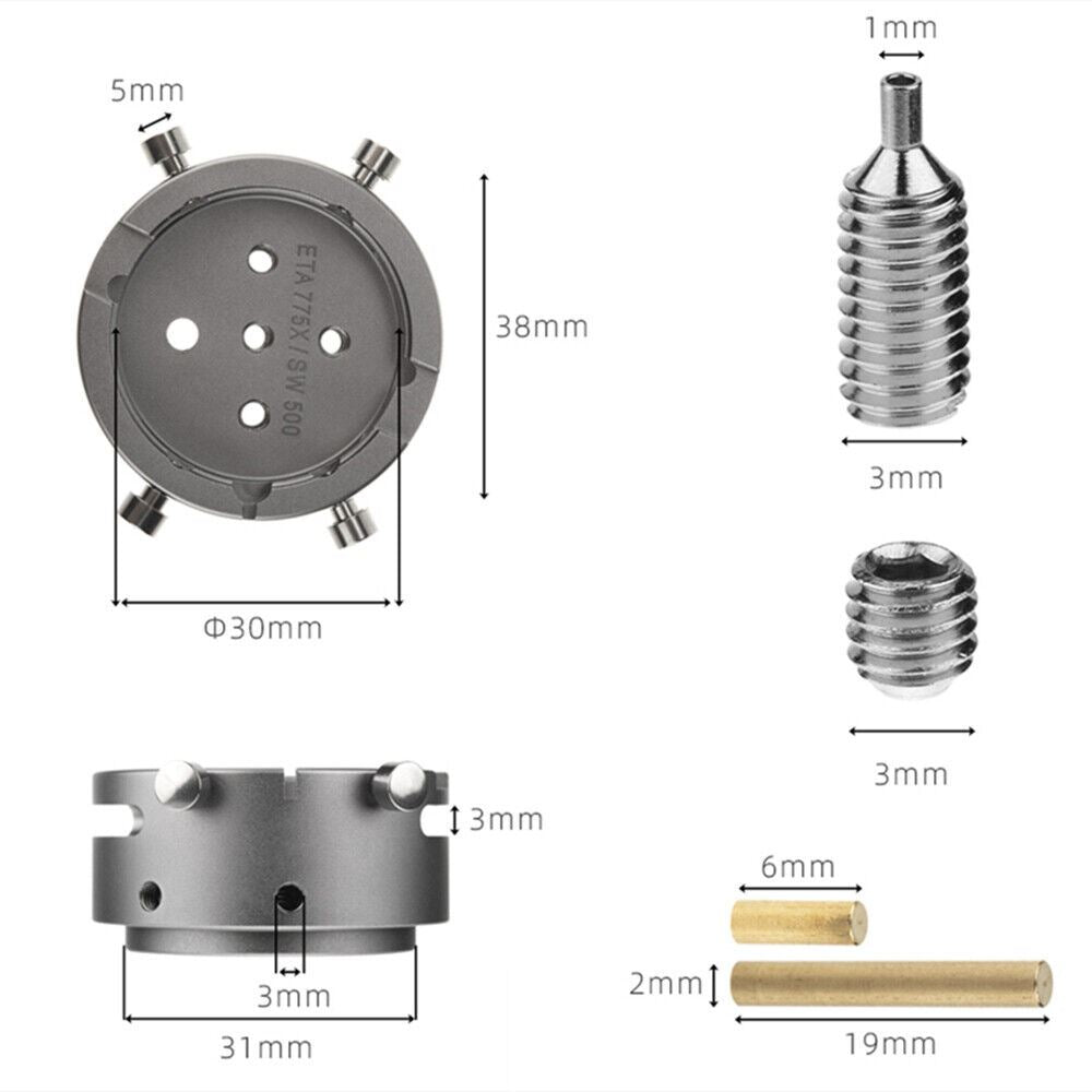Durable Chinese stainless steel watch movement holder for 7750, 7751, 7753, 7752 SW500.