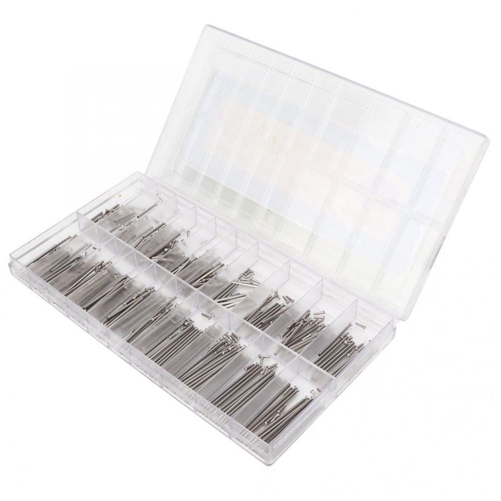 200pcs 8-27mm spring bars for watch bands, durable pins ideal for easy strap adjustments.