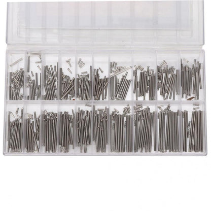 200pcs 8-27mm stainless steel spring bars for watch bands, durable pins for strap adjustments