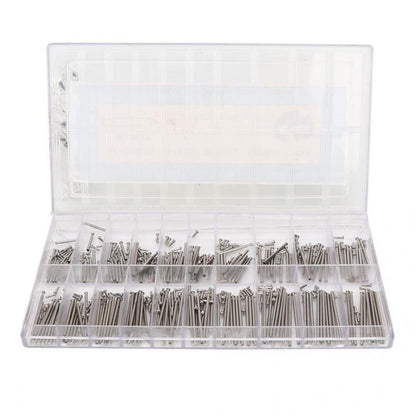 200pcs 8-27mm spring bars for secure, easy watch strap adjustments, durable pins.