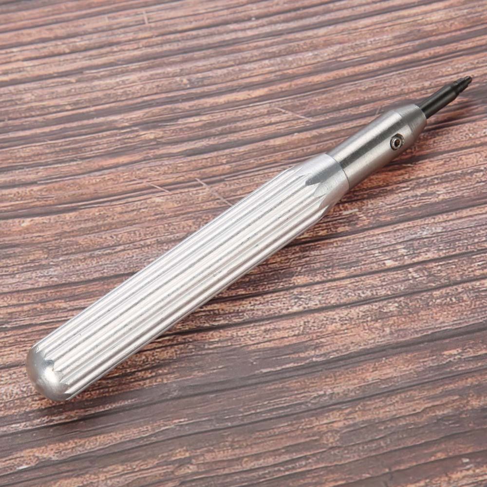 RLX steel crown tube insert remover tool with 4 pins for precise watch repair and maintenance.