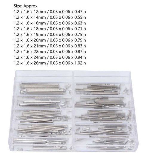 100pcs Alloy Watch Band Clasp Tube Friction Pin Pressure Bars Pins Rivet Ends