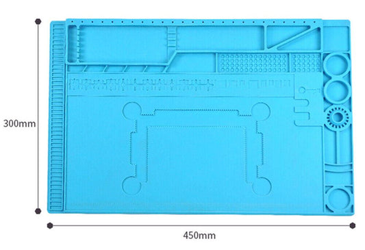 Silicone insulation pad TE505, 45x30cm, thermostable and anti-corrosive for watch repair tools.