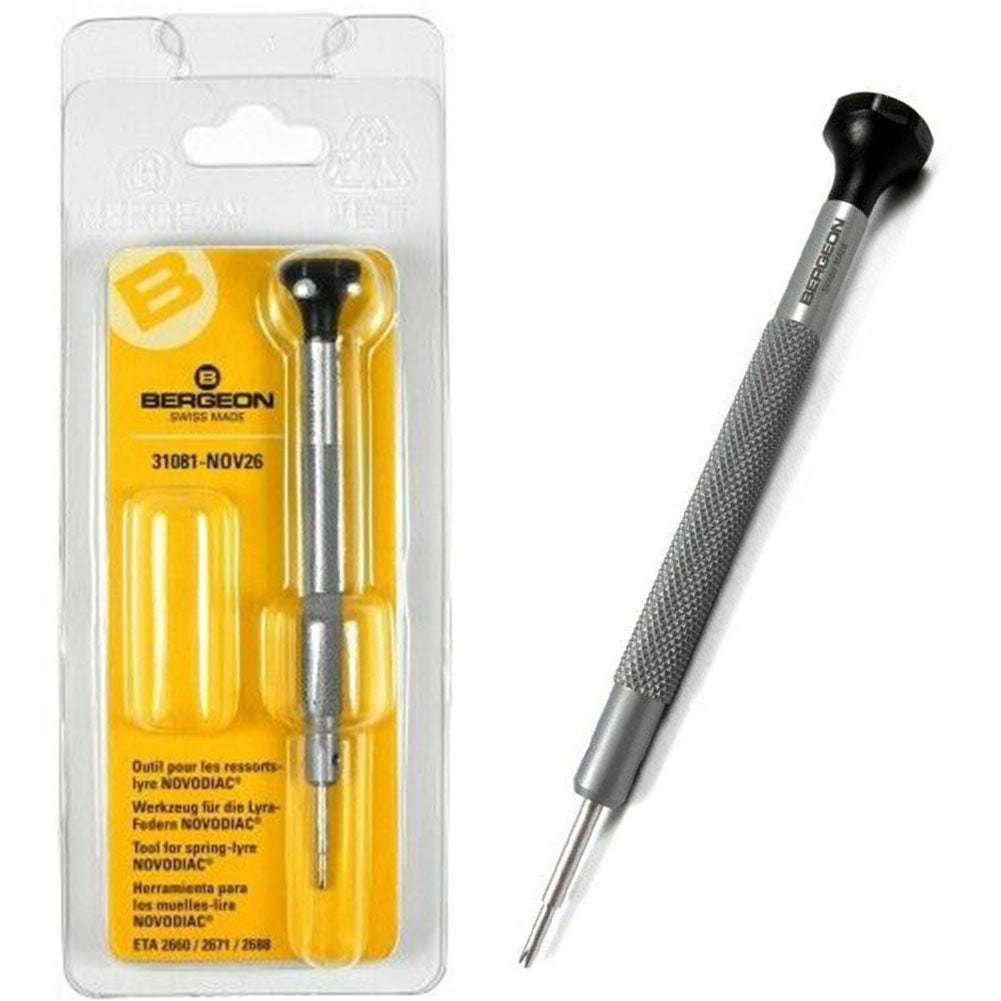 Bergeon 31081-NOV26 NOVODIAC� shock spring screwdriver for precise watch repair tasks