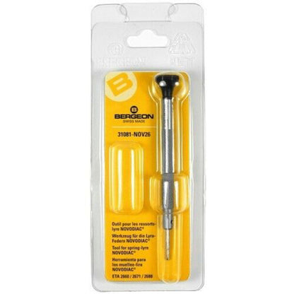 Bergeon 31081-NOV26 NOVODIAC� shock spring screwdriver designed for precise watch repair and adjustment.