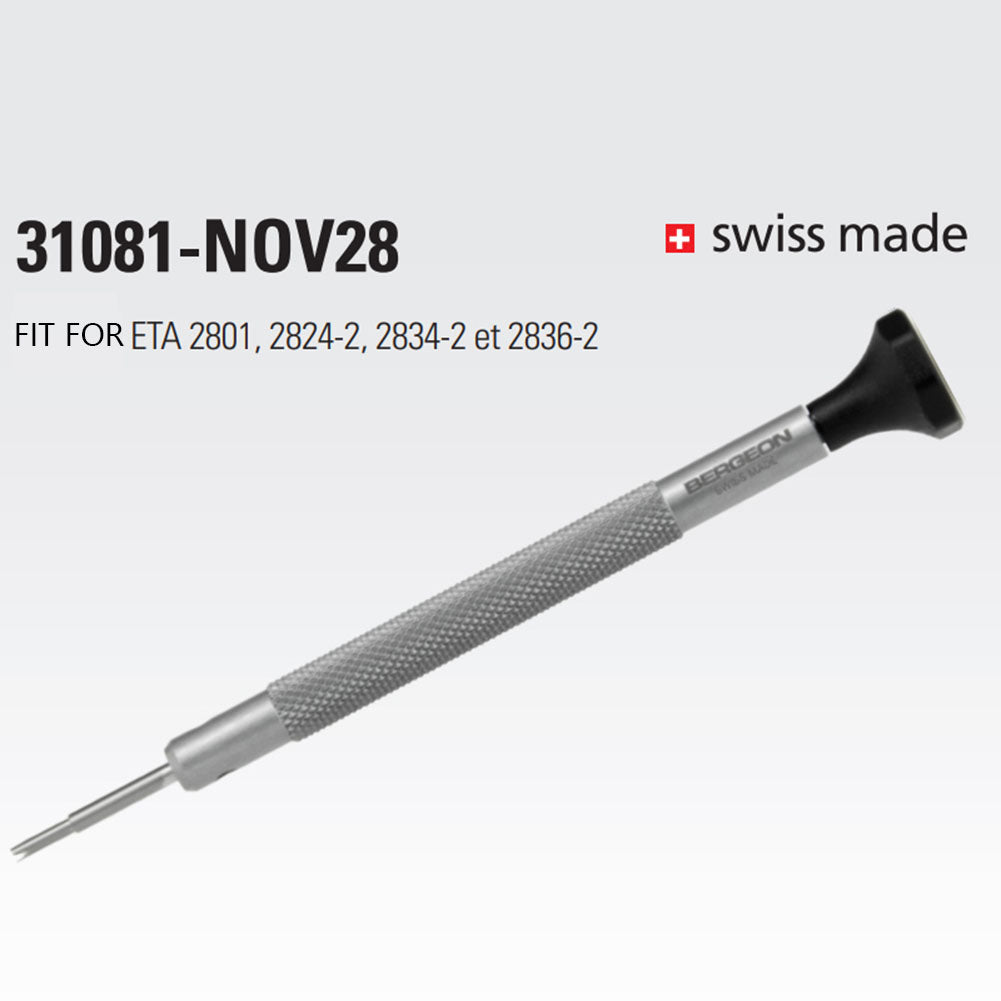 Bergeon 31081-NOV28 NOVODIAC� shock spring screwdriver for precise watch repair and adjustment tasks
