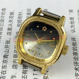 23mm Shanghai Manual Mechanical Lady Watch Golden Nail Square Case 17 Jews