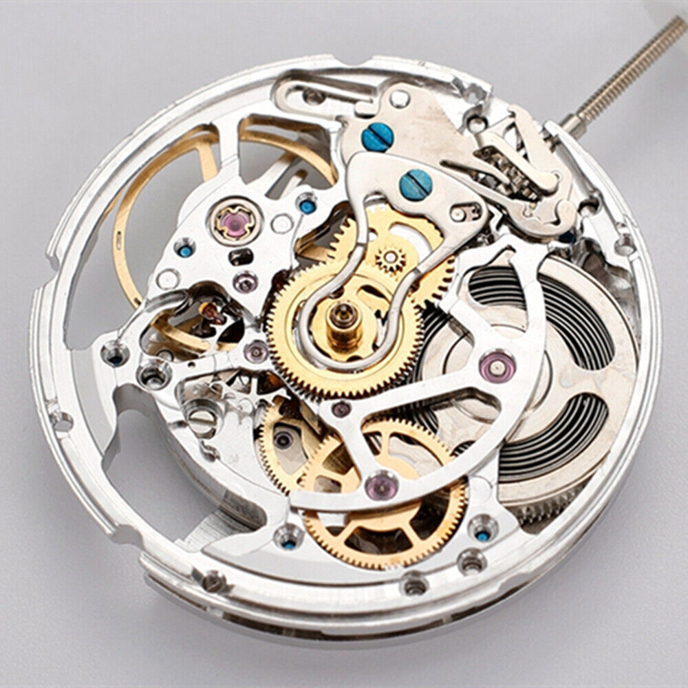 Movimento Mecânico Automático Prateado Oco 3 Ponteiros HZ6600A Fabricado na China