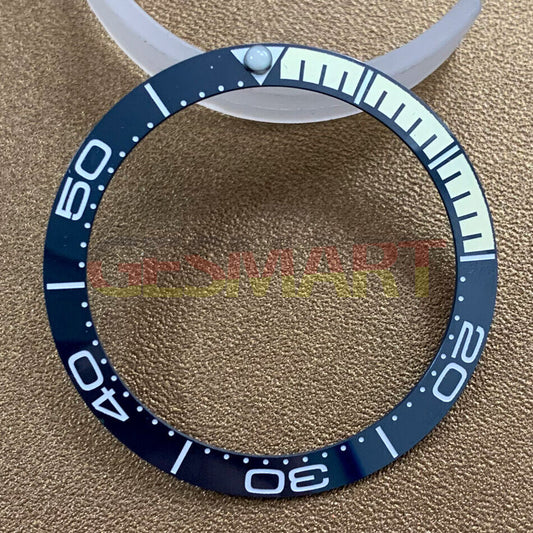 38 mm/30,8 mm hellgelb dunkelblau Keramik Uhr Lünette Einsatz Uhrenteile