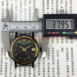 37mm Shanghai Manual Mechanical Watch Single Calendar Dodecagonal Black Case