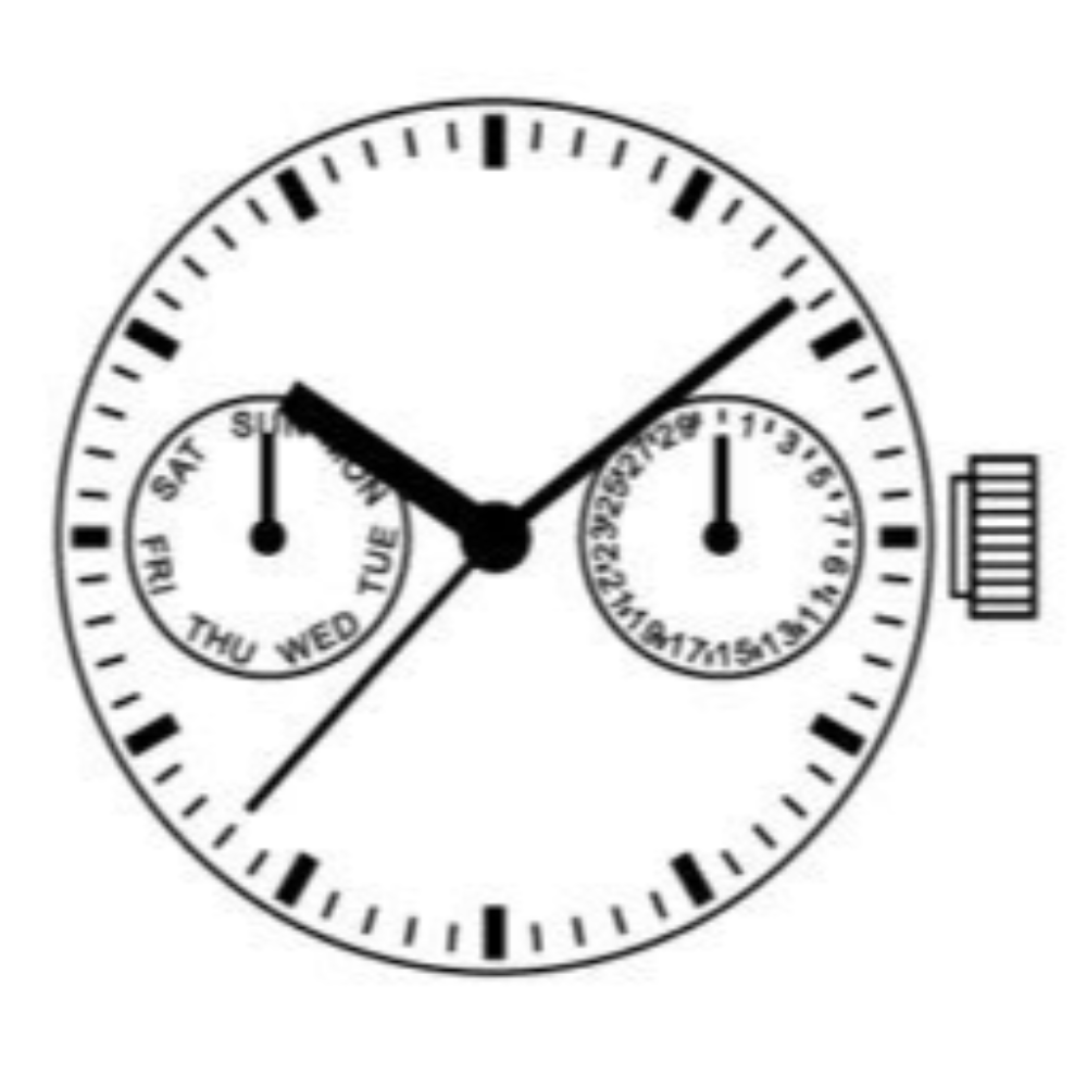 Epson VX36 quartz watch movement replacement for accurate timekeeping in watch accessories.