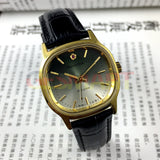 34mm Shanghai Manual Mechanical Watch Golden Nail Green Dial Round Case 17 Jews