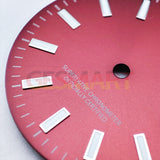 Green Luminous Metal Polished Red Watch Dial for NH35 Movement Watch Part