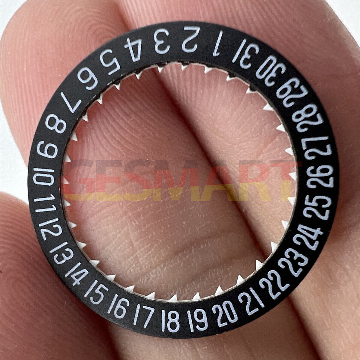 Generic Black Date Disk Wheel showing date at 6 o'clock for Miyota 8215 watch movement.