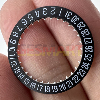 Generic Black Date Disk Wheel showing date at 6 o'clock for Miyota 8215 watch movement.