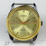 37mm Shanghai Manual Mechanical Watch Golden Nail Round Golden Case Golden Dial