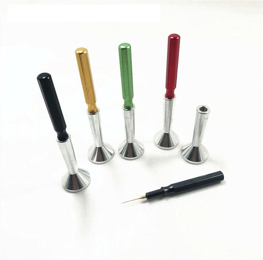 Watchmakers' metal lubricant oils assortment ? 5 precision oilers for delicate watch parts.