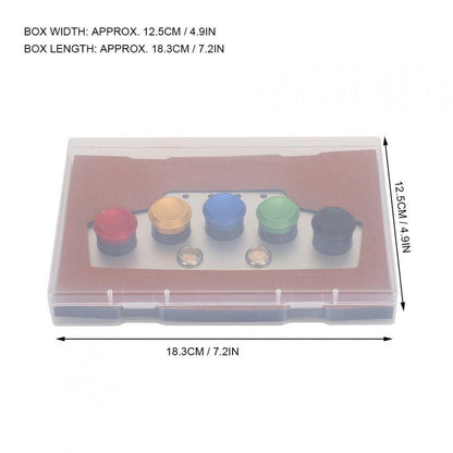 Set of 5 watch oiler cups with covers, designed for precise oil storage in watch repair.
