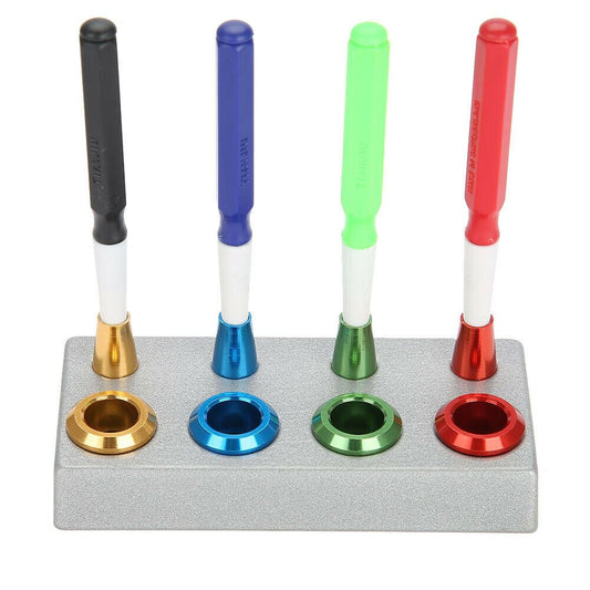 Portable watch oiling kit with 4 oil cups and pens for precise movement lubrication, ideal for watch repair.