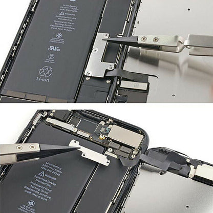 JM-T10-12 Steel Precision anti-static tweezers by JM for ESD-safe iPhone repair and electronics assembly tasks.