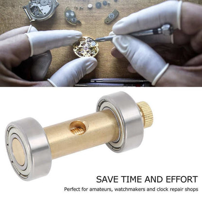 Copper screwdriver sharpener tool, designed for precise watch and jewelry repairs.