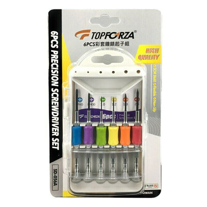 Magnetic screwdriver set with slotted and Phillips tips, ideal for precise watch and eyeglass repairs.
