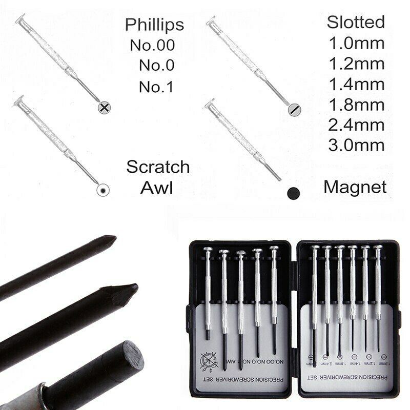 11-piece Micro Screwdriver Set, perfect for detailed watch accessory repairs and adjustments.