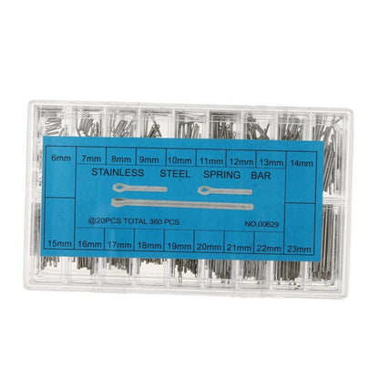 360 Pieces Watch Band Split Pins Stainless Steel With Double Flange Connector