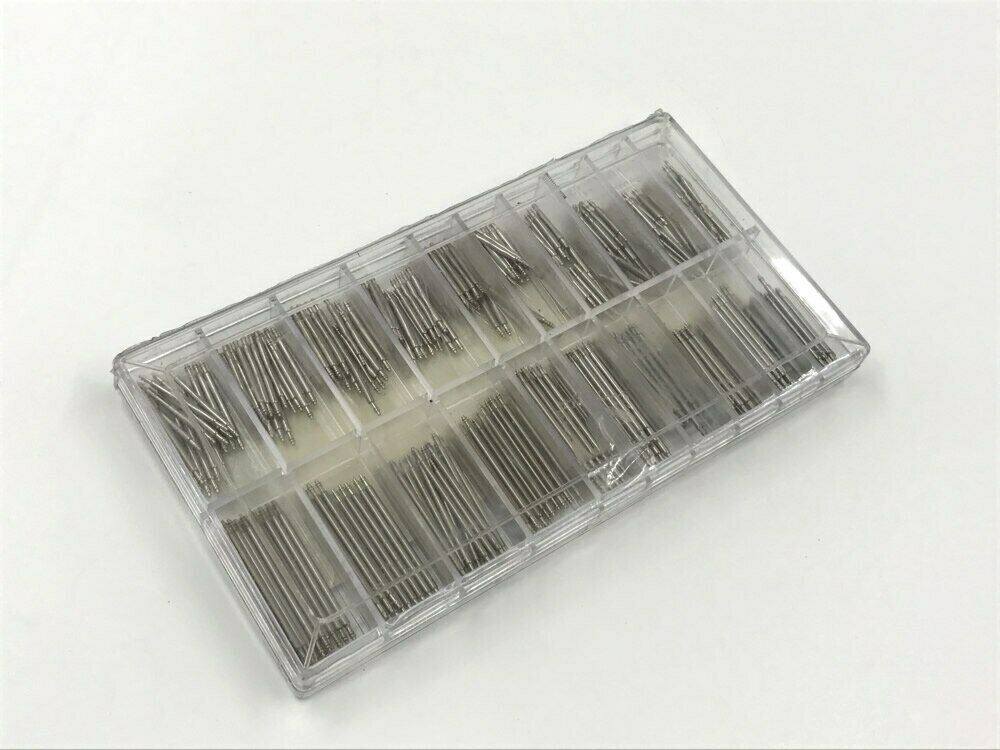 400pcs stainless steel spring bar pins for watch band link repair and replacement, durable and precise.