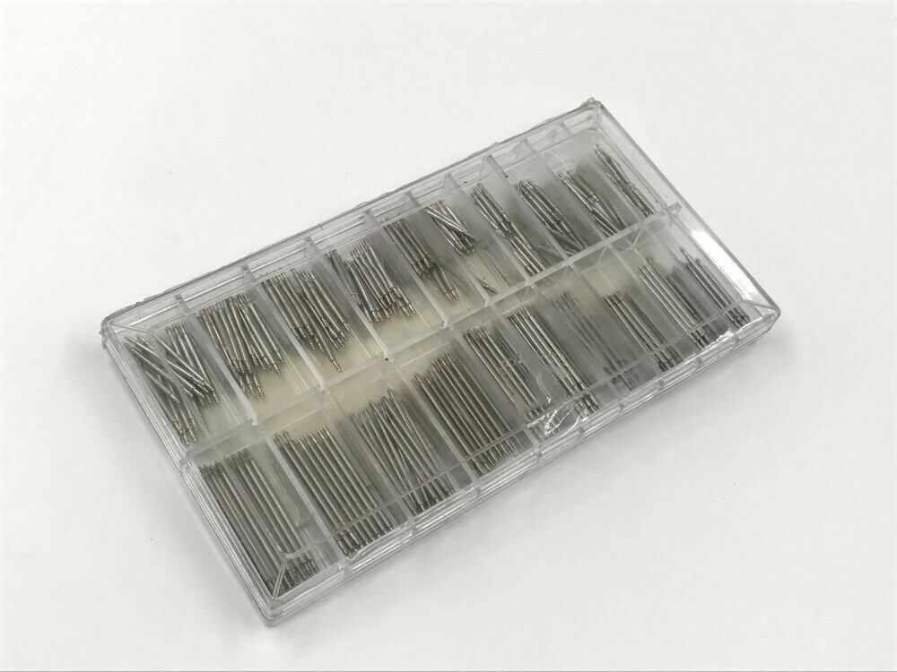 400pcs stainless steel spring bar pins for watch band repair, durable and precise replacement parts.