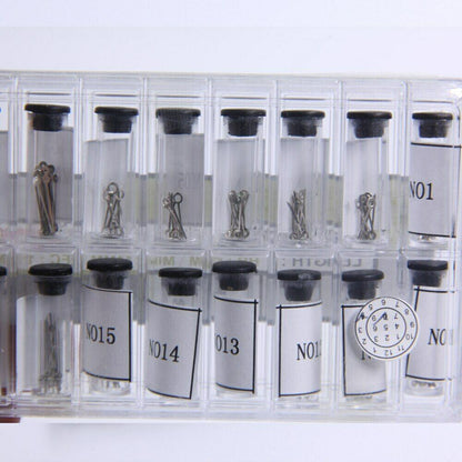 180PCS silver hour, minute, and second watch hands set, precise repair components for accurate timekeeping.