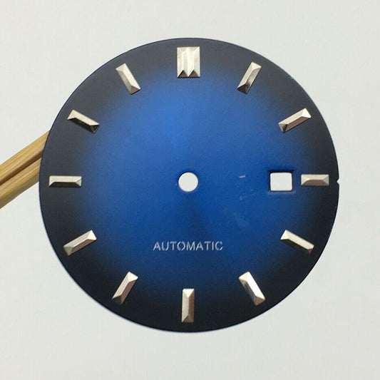 Watch dial 32.8mm with luminous markers, compatible with 2813 Miyota 8200 8215 movements for precise timekeeping.
