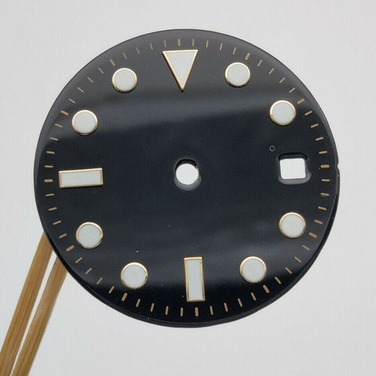 29mm luminous watch dial for 2836, 2813, Miyota 8215, 8200 movements, perfect for repair.