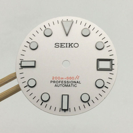 28.5mm luminous watch dial for NH35 movement, enhancing visibility in low light, ideal for watch repair.