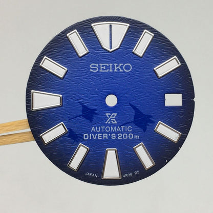 28.5mm luminous watch dial for NH35 movement, perfect for watch part upgrades and enhanced visibility.