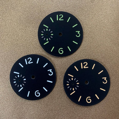 Luminous 34.5mm watch dial for ETA6497/6498 & Seagull ST3600/ST3620 movements, perfect for upgrade.
