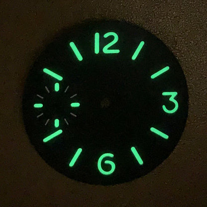 Luminous 34.5mm watch dial for ETA6497/6498 & Seagull ST3600/ST3620 movements, perfect for upgrade.