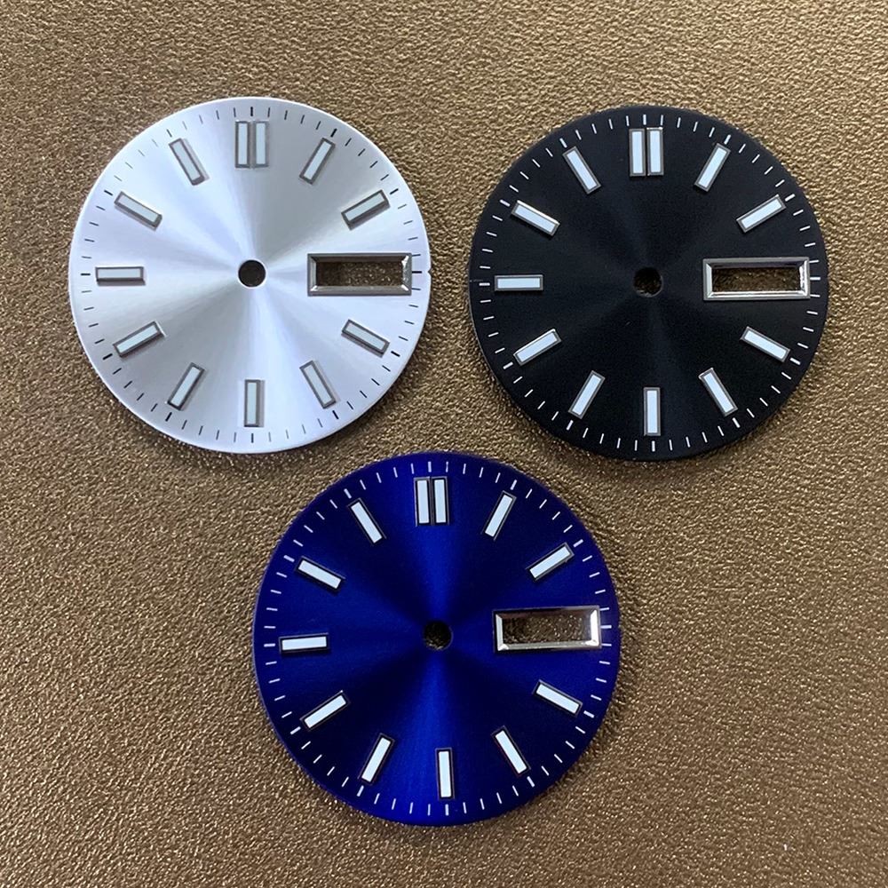 Cadran de montre lumineux de 28,5 mm, adapté au mouvement NH35, pièces de rechange