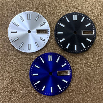 Cadran de montre lumineux de 28,5 mm, adapté au mouvement NH35, pièces de rechange