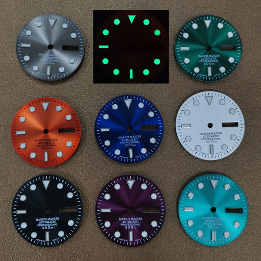 Cadran de montre lumineux de 29 mm, adapté aux pièces de rechange pour mouvement NH35 et NH36