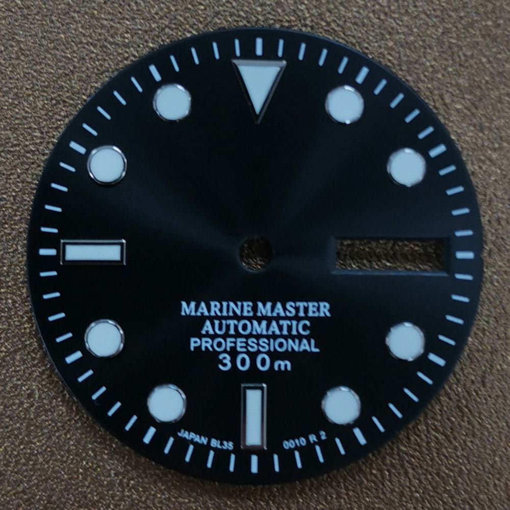 Cadran de montre lumineux de 29 mm, adapté aux pièces de rechange pour mouvement NH35 et NH36