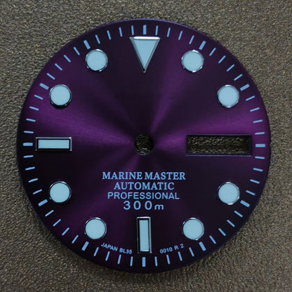 Cadran de montre lumineux de 29 mm, adapté aux pièces de rechange pour mouvement NH35 et NH36