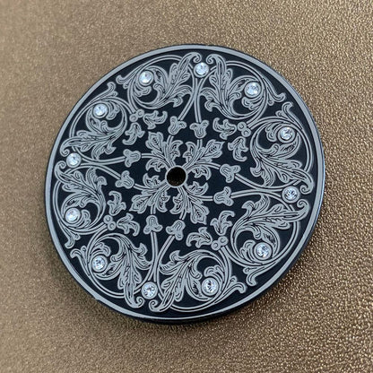 36mm 3D carved watch dial for Swiss ETA 6497/6498 and Seagull ST3600, precision accessory.