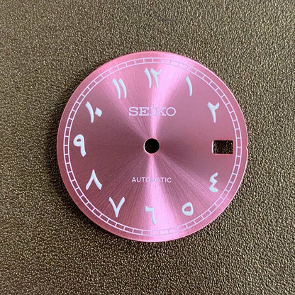 28.5mm Arabic Font Watch Dial Luminous Suitable for NH35 Movement Watch Parts
