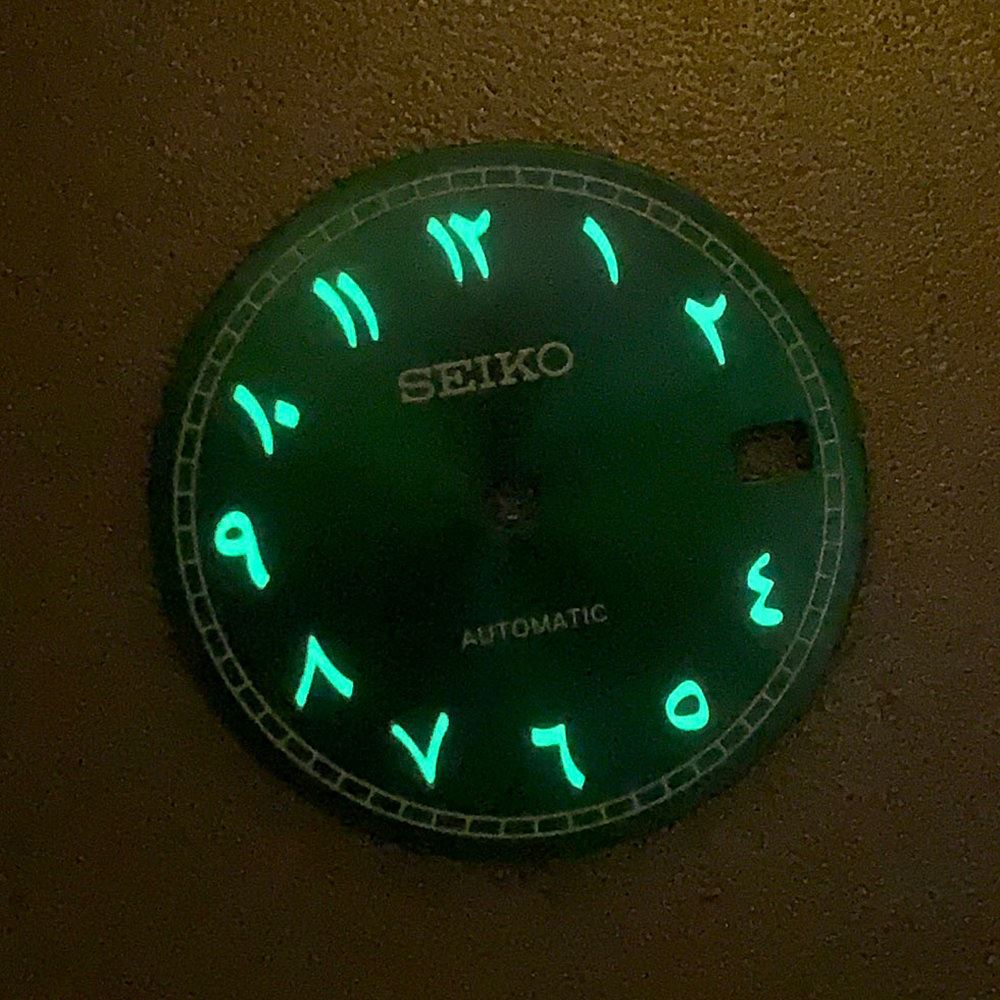 28.5mm Arabic Font Watch Dial Luminous Suitable for NH35 Movement Watch Parts