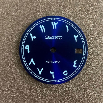 28.5mm Arabic Font Watch Dial Luminous Suitable for NH35 Movement Watch Parts