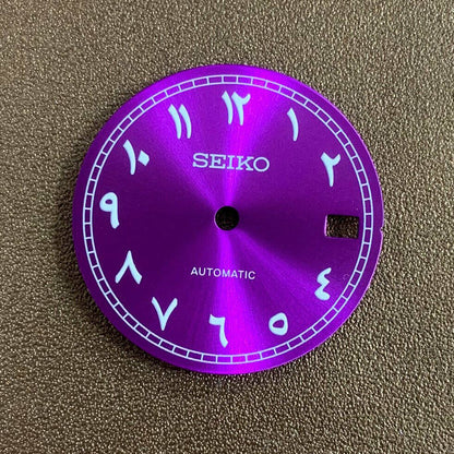 28.5mm Arabic Font Watch Dial Luminous Suitable for NH35 Movement Watch Parts