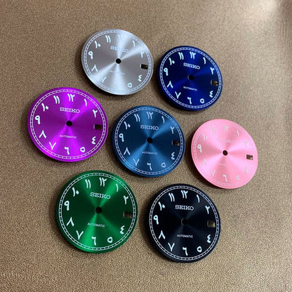 28.5mm Arabic Font Watch Dial Luminous Suitable for NH35 Movement Watch Parts